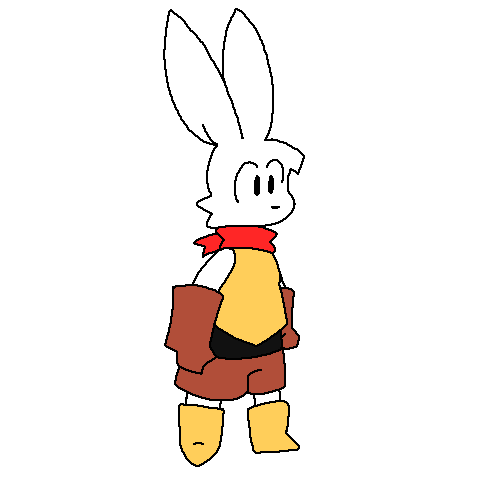 An in-game sprite of Bip the Rabbit.